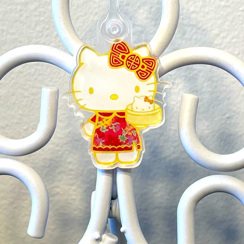 Chinese new year hello Kitty dim sum Keychain $5 . Made with acrylic material.